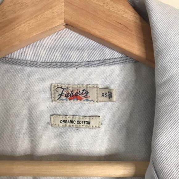 Faherty Blythe Jumpsuit Coverall Light Indigo Wash Denim size xs - Picture 9 of 14